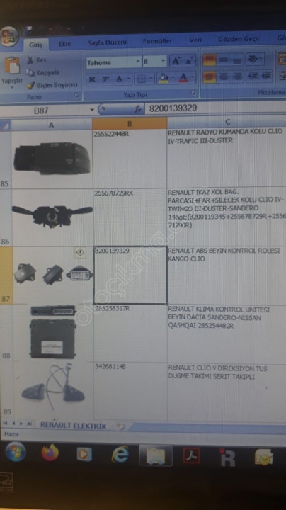 KANGOO CLIO ABS KONTROL ROLESİ