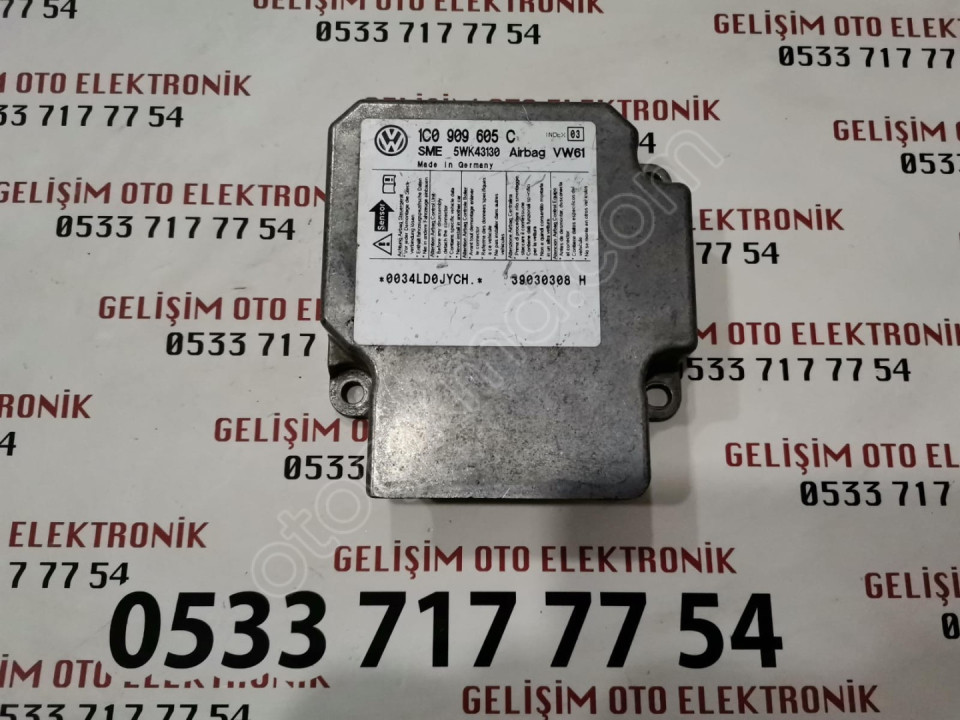 1C0909605C 5WK43130 VW PASSAT AİRBAG BEYNİ