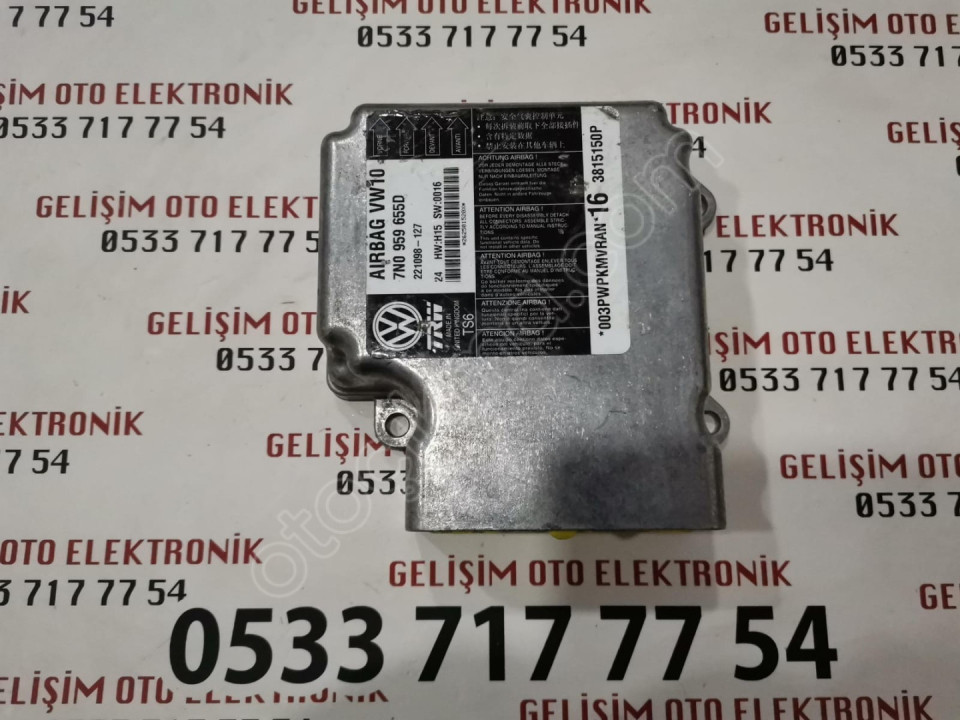 7N0959655D 221098-127 VW SHARAN AIRBAG BEYNİ