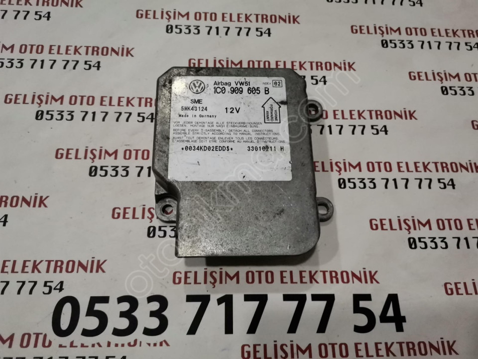 1C0909605B 5WK43124 VW PASSAT AİRBAG BEYNİ