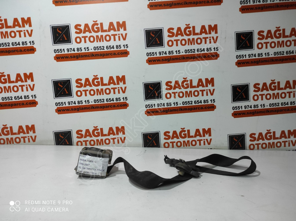 SKODA FABİA 99-07 ÇIKMA SOL ÖN EMNİYET KEMERİ OEM;6Y0857701A