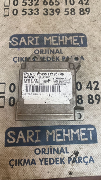 ÇIKMA PEUGEOT 207 AİRBAG BEYNİ 96 635 932 80-00