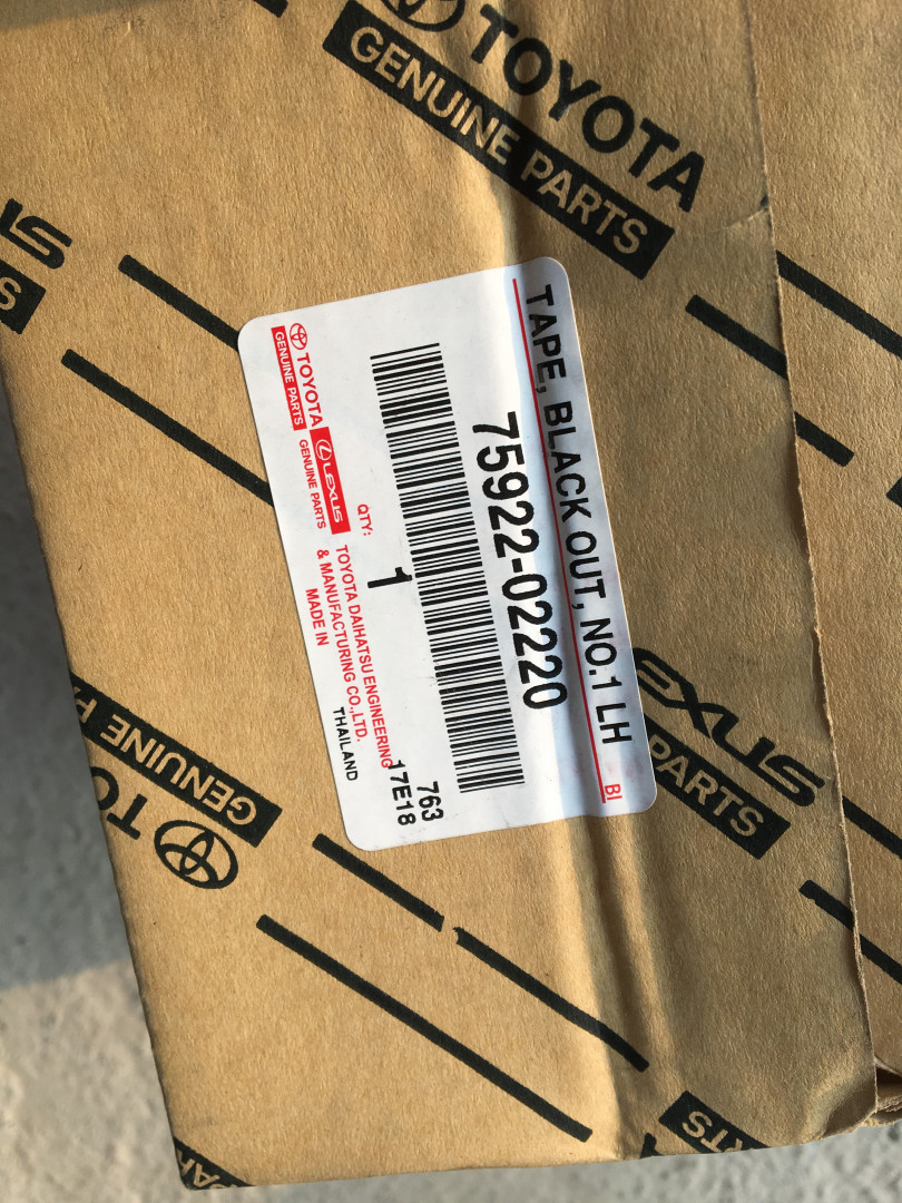 75922 02220 TOYOTA COROLLA KAPI DİREK BANTLARI YENİ ORj