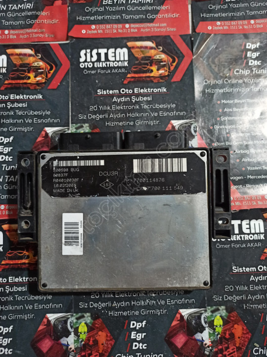 dcu3r renault  kango motor beyni