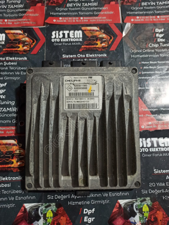 8200911560 8200909686 renault kango clio megane motor beyni