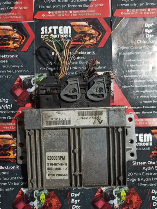 8200187013 820015383 21646746 renault laguna motor beyni