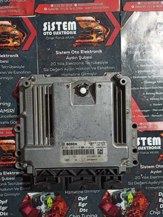 0281033119 renault clio motor beyni