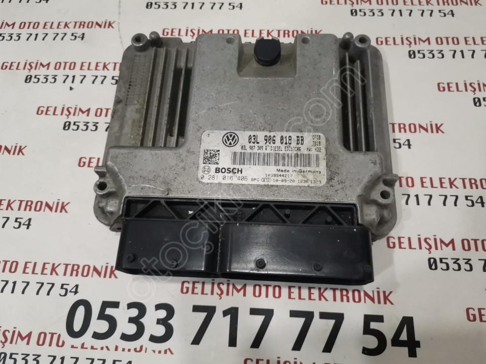 03L906018BB 03L907309R 0281016406 VW GOLF MOTOR BEYNİ