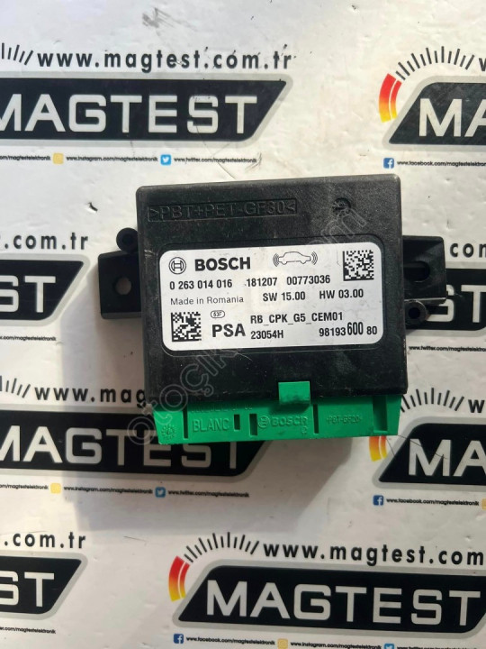 Park Sensörü Kontrol  0263014016 98193600 citroen Aircross