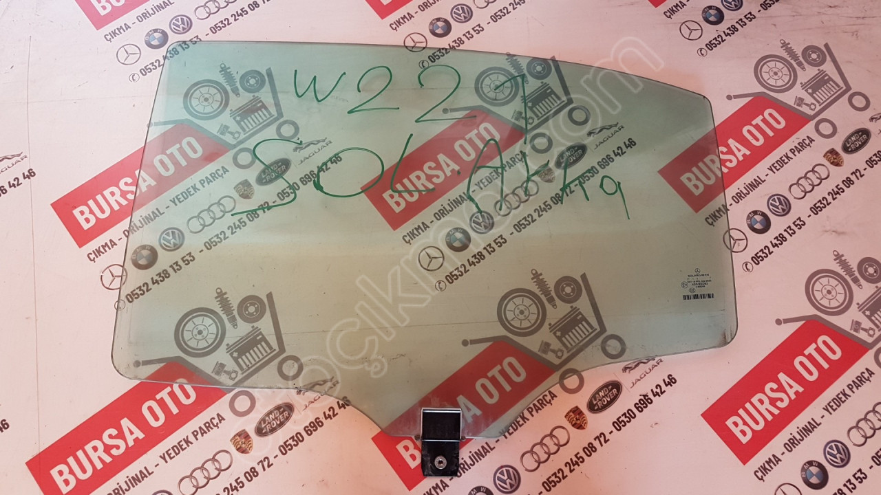 MERCEDES W221 S SERİ SOL ARKA KAPI CAMI ORJINAL SÖKME