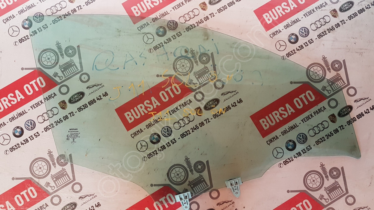 NİSSAN QASHQAİ J11 SAĞ ÖN KAPI CAMI ORJINAL SÖKME