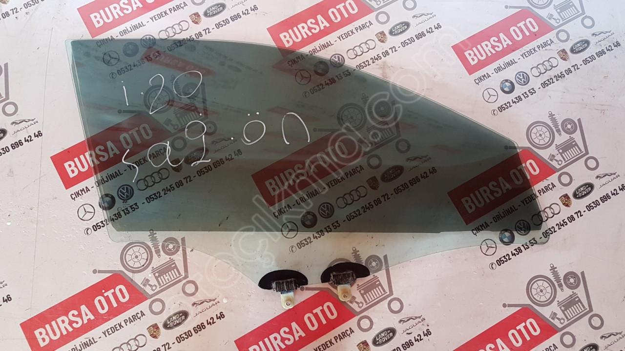 HYUNDAİ İ20 SAĞ ÖN KAPI CAMI ORJINAL SÖKME