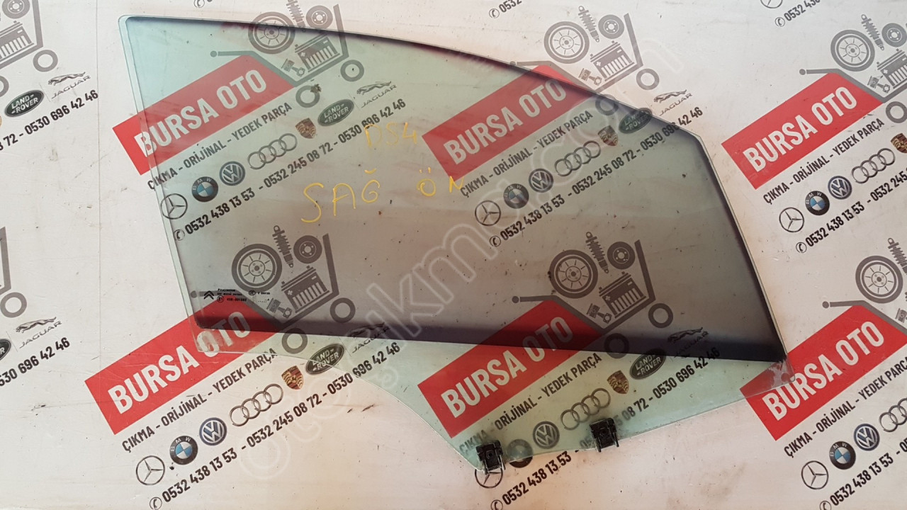 CİTROEN DS4 SAĞ ÖN KAPI CAMI ORJINAL SÖKME