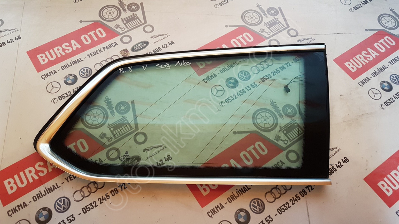 VW PASSAT B8 VARİANT SAĞ ARKA KELEBEK CAM ORJINAL SÖKME