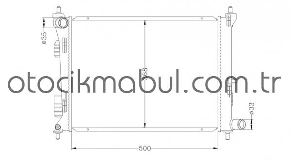 RADYATÖR SU BLUE 11-&gt; BENZİNLİ DÜZ VİTES