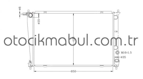 RADYATÖR SU STAREX 01-&gt; (MÜŞÜRLÜ) 4A100 16 mm
