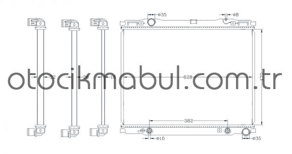 RADYATÖR SU SORENTO 02-06 OTOM VİTES (26 MM) (ÇİFT SIRA)
