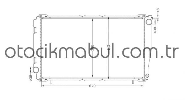 RADYATÖR SU IMPREZA GF-GC  LEGACY 26 mm (ÇİFT SIRA)