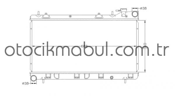 RADYATÖR SU İMPREZA 92-97 MANUEL 26 mm  (ÇİFT SIRA)  EJ15/16