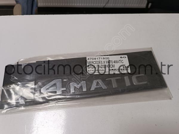 MERCEDES X W470 4MATİC BAGAJ YAZISI KROM 4708171800 SO