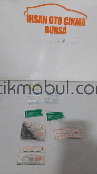 Tofaş Şahin Kartal orijinal panel yazıları