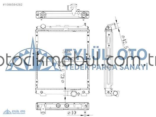 ME418718 SU RADYATÖRÜ MITSUBISHI CANTER 3.5TON FUSO OTOMATİK