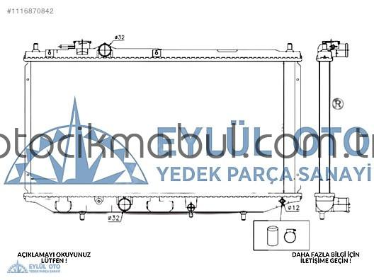 16400-87137 SU RADYATÖRÜ DAIHATSU APPLAUSE 1989-1997